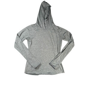 Nike Long Sleeve Hoodie Womens Size M Workout Outdoor Dri-Fit Running Light Grey